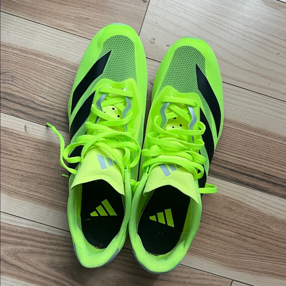 Adidas Bright Lime Green Sneakers with Black Stripes